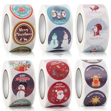 Merry Christmas Self-Adhesive Seal Stickers Office Stationery Decor