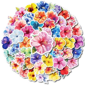 Floral Flower Natural Waterproof Stickers for Journaling Water Bottle
