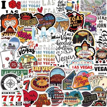 Nevada Las Vegas Aesthetic Stickers for Skateboard Travel Luggage