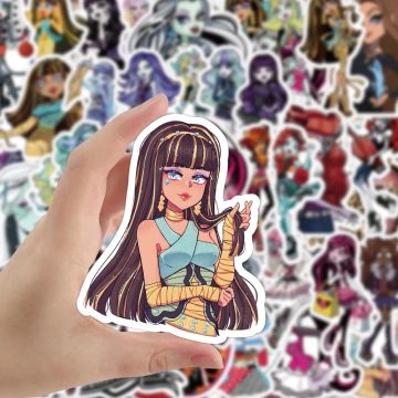 Monster High Anime Stickers - Cartoon Graffiti Decals for Laptop Phone Notebook Decor