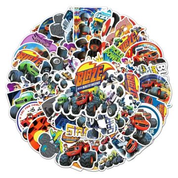 Blaze Monster Machines Stickers for Laptop, Phone, Scooter, Water Bottle, Suitcase