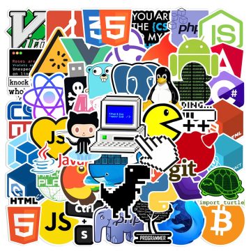 Geek Java Programming Stickers - Cartoon Waterproof Decals for Tech Gear