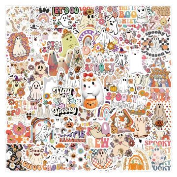 Halloween Cartoon Ghost Stickers - Graffiti DIY for Notebook, Phone, Bike, Motorcycle