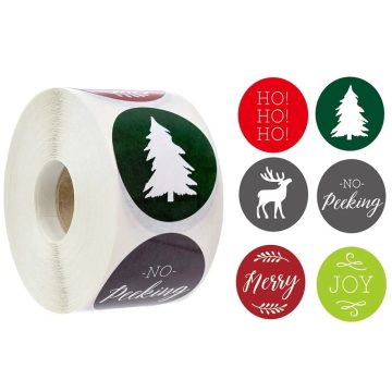 Merry Christmas Handmade Stickers Thank You Labels for Cards and Gift Wrapping
