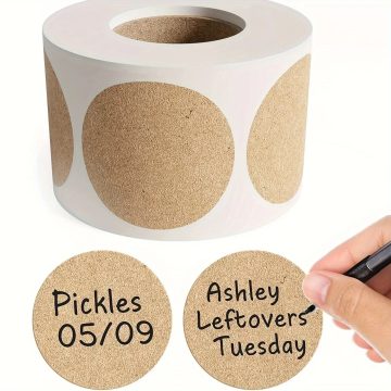 Kraft Round Personalized Label Stickers for Thank You Notes