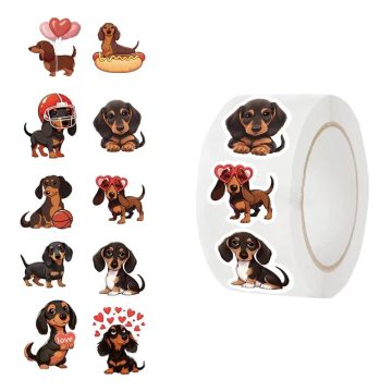 Cute Dachshund Dog Stickers - DIY Scrapbooking Decor Stationery