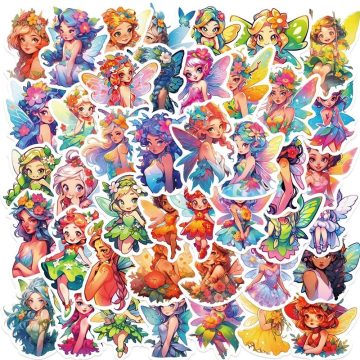 Flower Fairy PVC Sticker - Aesthetic DIY Korean Stationery for Scrapbooking School