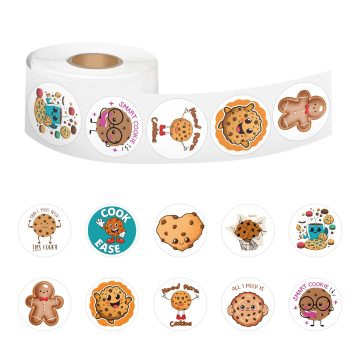 Cartoon Cookies Stickers - Bakery Scrapbook Sealed Dessert Decals