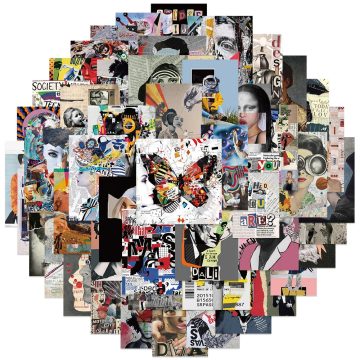 Modern Art Magazine Cover Stickers Aesthetic Waterproof Decals for Laptop, Guitar, Luggage