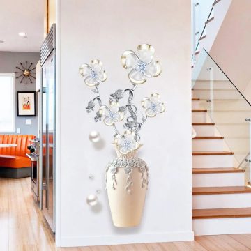 Four-Leaf Clover Wall Stickers Waterproof Plant Wall Decor for Bedroom & Living Room