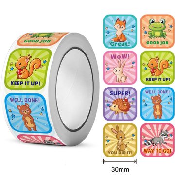 Cartoon Animal Reward Stickers for Teachers and Kids School Supplies