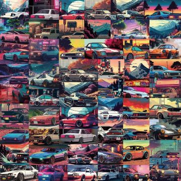 Japan JDM Retro Racing Car Stickers for Motorcycle Laptop