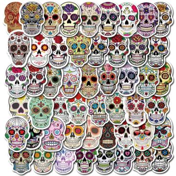 Mexican Sugar Skull Graffiti Stickers for Motorcycle Skateboard