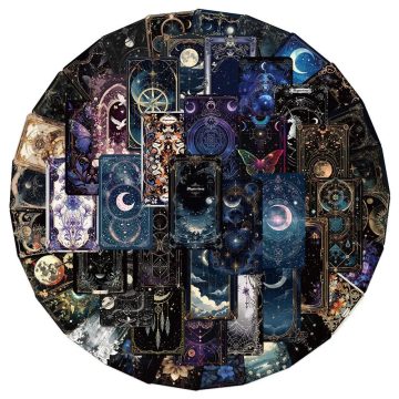 Dark Mysterious Moon Art Graffiti Stickers for Motorphone Luggage