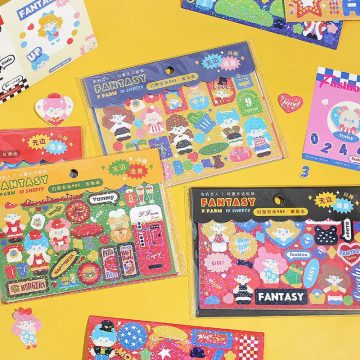 Fantasy Farm Scene Stickers Kawaii Decorative Journal Stickers