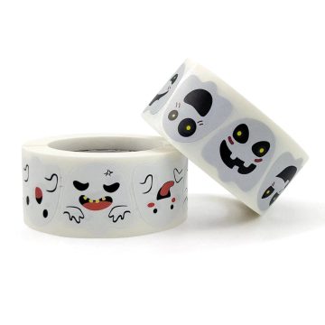 Halloween Ghost Stickers for Candy Bags, Seals, and Party Decorations