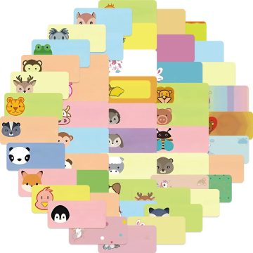 Animal Name Stickers Cartoon Vinyl Decals for Toys, Laptop, Luggage