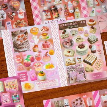 Japanese Food Stickers Vintage Kawaii Decoration for Journal