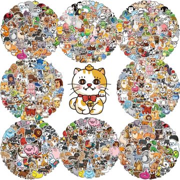 Animal Cartoon Stickers Fun Vinyl Decals for Laptop, Toys, Scrapbooking