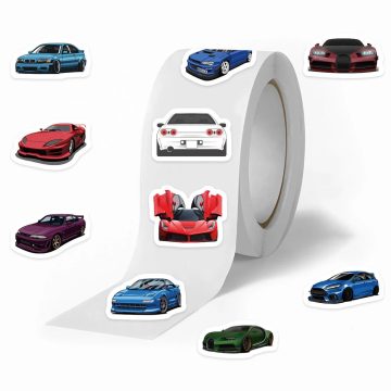 Cartoon Car Waterproof Stickers for DIY Toy Luggage Guitar