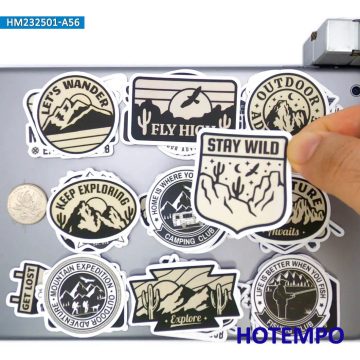 Outdoor Trip Camping Hiking Climbing Fishing Travel Stickers for Luggage, Bike, Car, Motorcycle, Phone, Laptop