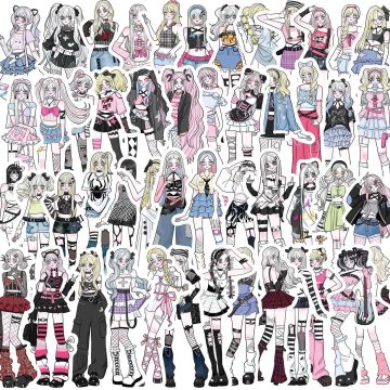 Spicy Girl Cartoon Stickers - Graffiti Waterproof Decals for Laptop Phone Skateboard
