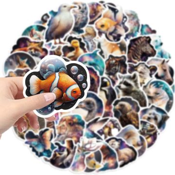 Creative Animal Graffiti Stickers Starry Sky DIY for Phone, Guitar, Laptop, Suitcase, and Cup