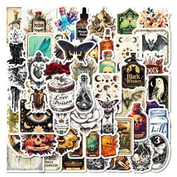 Vintage Magic Animal PVC Stickers - Scrapbooking Supplies