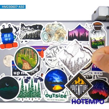 Outdoor Adventure Travel Stickers for Scrapbooks and Journals