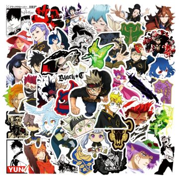 Black Clover Stickers for Helmet, Wall, DIY Decor