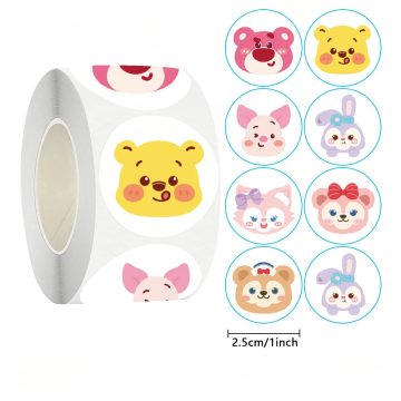 Cute Animal Face Reward Stickers for Classroom and Scrapbooking
