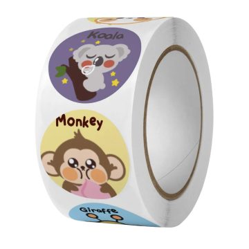 Cute Monkey Cat Animal Stickers Kids Praise Reward Stationery