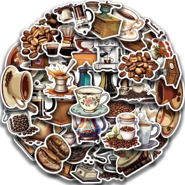 Hot Coffee Bean Stickers Bedroom & Door Decor