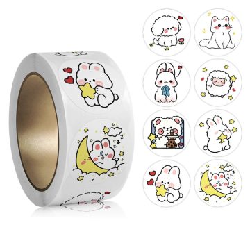 Kindergarten Flower Reward Stickers - Baby Animal Cartoon Decor