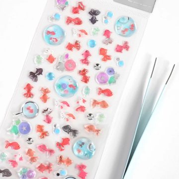 Japanese Goldfish Epoxy Crystal Phone Case Sticker