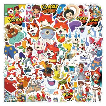 Yokai Watch Anime Stickers - Funny Cartoon Decals for Scrapbook Luggage Skateboard DIY
