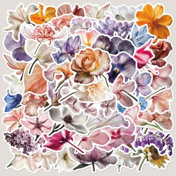 Cartoon Flower Graffiti Stickers for Helmet, Wall, DIY Decoration