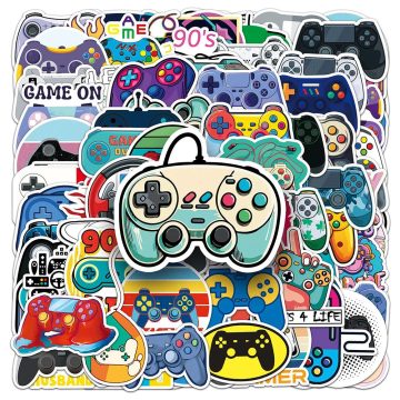 Cool Vintage Joystick Gamepad Waterproof Stickers for Skateboard, Laptop, Motorcycle, Luggage
