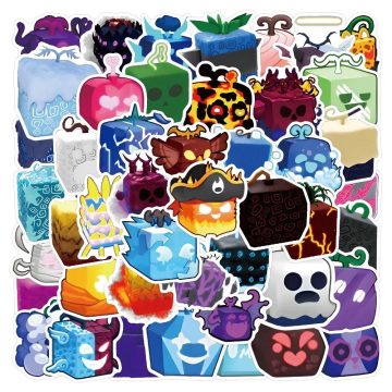 Blox Fruits Graffiti Stickers for Laptop Phone Luggage Guitar Bicycle