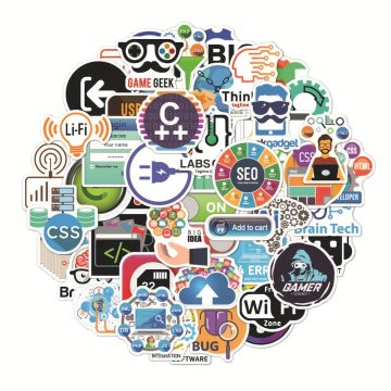 Programmer Coding Language Stickers for Laptop Phone