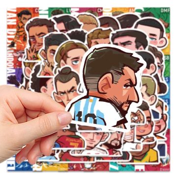 Soccer Star Stickers - Messi Ronaldo Collection