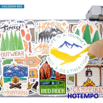 Camping Stickers Wilderness Hiking Trip Outdoor Adventure Travel for DIY Creative Decoration