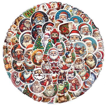 Retro Kawaii Christmas Stickers - Decals for Laptop, Skateboard, Phone, Suitcase