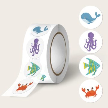 Cartoon Animal Thank You Reward Stickers - Game DIY Gift Sealing