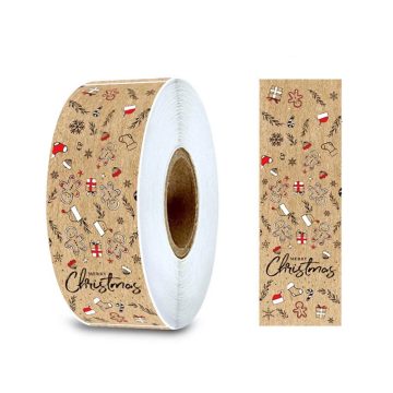 Kraft Paper Christmas Gift Tags Holiday Wrapping Label Stickers