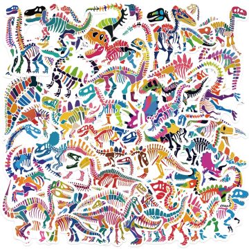 Dinosaur Fossil Skull Aesthetic Stickers for Luggage Notebook