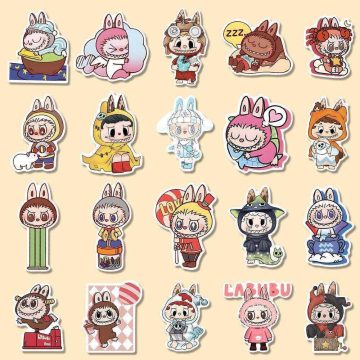 Cute Labubu Vinyl Stickers – Waterproof Aesthetic Stickers for Teens & Anime Fans